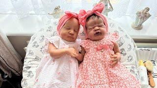 Thought I’d change the lovely Vivian and Eleanor #reborns #rebornlife #rebornlover