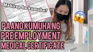 HOW TO GET PRE- EMPLOYMENT MEDICAL EXAMINATION CERTIFICATE 2022