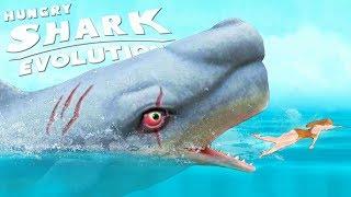 ОГРОМНЫЙ МОБИ ДИК НАПАДАЕТ НА ЛЮДЕЙ | Hungry Shark Evolution