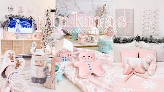 CHRISTMAS DECORATE WITH ME 2024 🩰 girly & aesthetic pinkmas inspired decor + home tour 