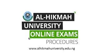 Al-Hikmah University Online Exams Procedure