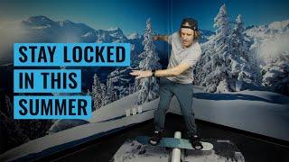 Snowboard Workout - Beginner rail tricks.