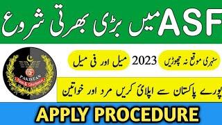 ASF Jobs 2023 - Online Apply Procedure