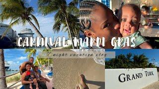 CARNIVAL MARDI GRAS | 7 night cruise to the Bahamas, DR + Turks & Caicos, balcony room tour