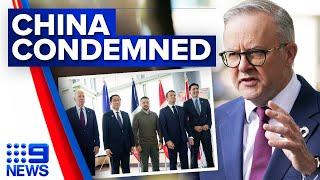 World leaders condemn China's expansion in Indo Pacific region | 9 News Australia