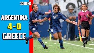 Argentina vs Greece 4 - 0 Highlights & All Goals Exclusive World Cup 94 HD