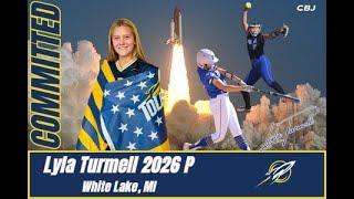 Lyla Turmell 2026 Pitcher/Corner Softball Skills Video