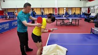 Liu Shiwen & Ma Lin | Serve Traning