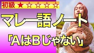 マレー語「AはBじゃない」｜カンタンな文（２）｜マレーシア語｜文法