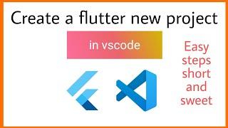How to create a new flutter project in vsCode