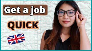 HOW TO FIND A JOB IN THE UK I Job search TIPS to find a job QUICKLY as a FOREIGNER in the UK
