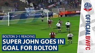 BOLTON 2-1 READING 1996 | Super John goes in goal for Bolton!