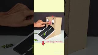 homemade chocolate dispenser , how to make cardboard chocolate atm , best school project