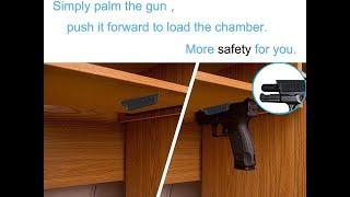 Prepcision Quickdraw Magnetic Gun Mount Fast Easy Access Under Desk Counter Business Protection