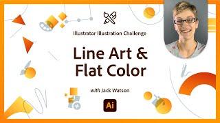 Line Art and Flat Color | Illustrator Illustration Challenge