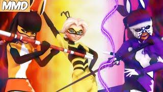 [ MMD Miraculous Ladybug ] Queen Bee x Volpina DUET TRANSFORMATION + MINISODE part. 1 (Animation)