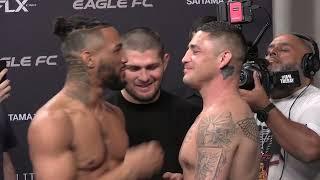 Kevin Lee Vs Diego Sanchez Weigh-In And Faceoff At Khabib Nurmagomedov's Eagle FC 46