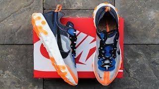 NIKE REACT ELEMENT 87 "THUNDER BLUE/TOTAL ORANGE" | unboxing - overview & on-feet!!