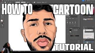 How To Cartoon !- Step By Step  Tutorial ( ADOBE ILLUSTRATOR )