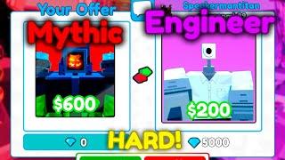 I went from MYTHICAL to ENGINEER in Toilet Tower Defense!