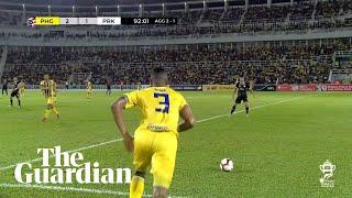 Incredible free-kick goal from midfield in Malaysian FA Cup semifinal