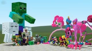 ALL MINECRAFT MOBS VS ALL POPPY PLAYTIME CHAPTER 2 CHARACTERS In Garry's Mod!