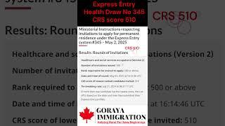 Express Entry Health Draw No 345 CRS score 510 total invited 500 #healthdraw #expressentrydraw #psw