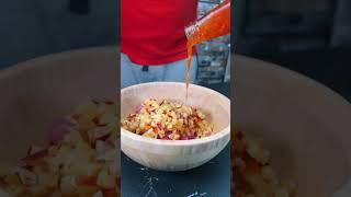 #брускетта с тунцом и персиком