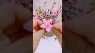 Handmade diy pipe cleaner Sakura flower #diyflowers #craft #diy #flower #handmade #craft #gift