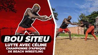 Entrainements intenses de Bou Siteu à l'INJS avec Céline la championne d'Afrique de beach wrestling