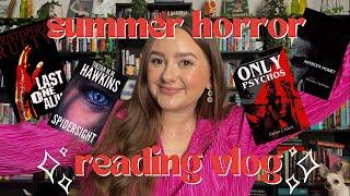 HORROR READING VLOG 2023 | new favorites, summer shenanigans & a bookish drinking game