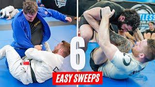 6 EASY Sweeps To Learn & Perform | Gi & Nogi BJJ