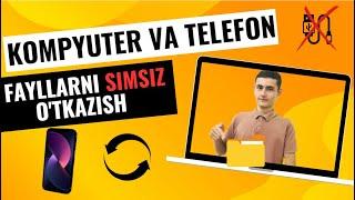 Fayllarni mobil telefondan kompyuterga ma'lumot kabelisiz(USBsiz) qanday o'tkazish mumkin!!!