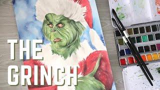 PAINTING THE GRINCH WITH WATERCOLORS 2021! Grinchmas Collab With Naomi Couture Art!