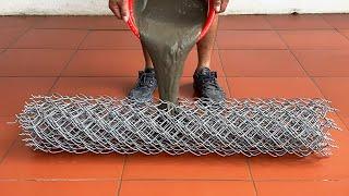Creative Ideas - How To Make Cement Flower Pots From Iron Mesh In A Very Unique Way