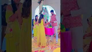 Anjali Ramesh And Yogesh Kumar meena wedding haldi ceremony game