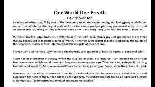 One World One Breath