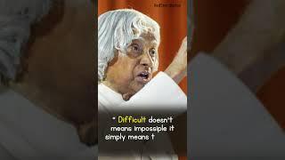 Difficult Does Mean Impossible #shorts | APJ Adbul Kalam Quotes || Redstar Quotes ||