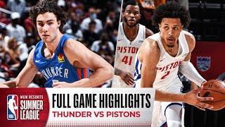 THUNDER at PISTONS | NBA SUMMER LEAGUE | FULL GAME HIGHLIGHTS