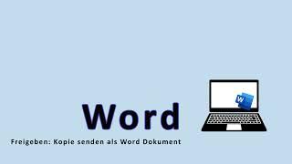 Word Freigeben Kopie senden als Word Dokument