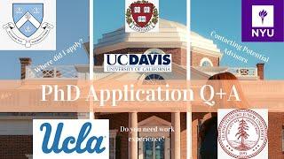PhD Application Q+A //My Experience, Contacting Advisors, Minimum GPA, Where I Applied, etc.