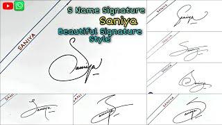 Signature of the name Saniya | Beautiful signature | Anup calligraphy |