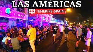 TENERIFE - PLAYA DE LAS AMÉRICAS | This is what Nightlife looks like  4K WALK ● August 2024