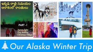 అందమైన ALASKA Trip - Part#1| Aurora Lights | Dog Sledding | Seattle | Telugu Vlogs in USA |