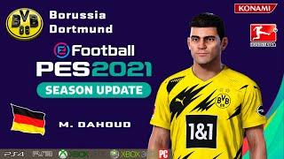 M. DAHOUD face+stats (Borussia Dortmund) How to create in PES 2021