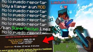 ME LLAMAN HACKER POR JUGAR ASÍ & TERMINO BANEADO!! - Minecraft Skywars.