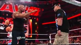 Raw: The Rock and John Cena engage in a WrestleMania war of words