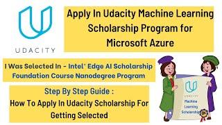Get Udacity Scholarship | Apply In Udacity Machine Learning Scholarship Program for Microsoft Azure