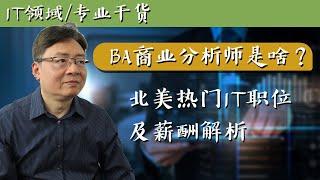 Business Analyst 商业分析师是啥？｜北美热门IT职位及薪酬解析