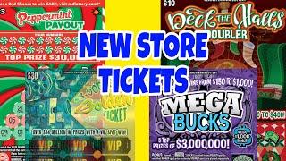 MEGA BUCKS & DECK THE HALLS PA LOTTERY SCRATCH OFF TICKETS #scratchers #scratchofftickets #lottery